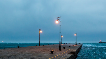 windy afternoon on the pier