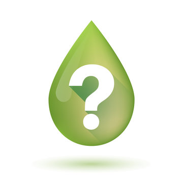 Olive Oil Drop Icon With A Question Sign