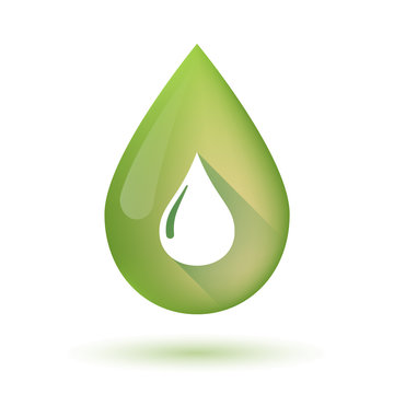 Olive oil drop icon with a fuel drop