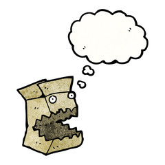 cardboard box monster cartoon