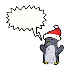 cute christmas penguin cartoon