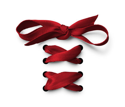 Red Shoe lace ribbon