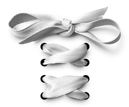 White Shoe lace ribbon