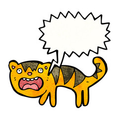 cartoon frightened tiger