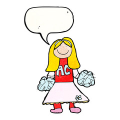 child's drawing of a cheerleader