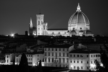 Fototapeta na wymiar Florence by Night. Landscape from Piazzale Michelangelo 