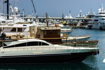 Great yacht in Monaco harbour