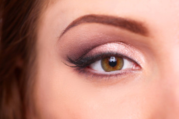 Obraz premium Close up portrait of beautiful young woman face