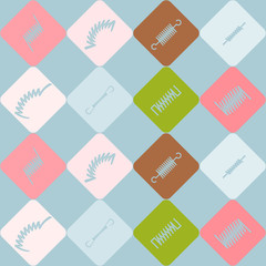 Seamless background with Springs for your design