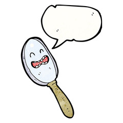 magnifying glass cartoon character
