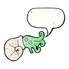 Obraz premium cartoon nautilus squid