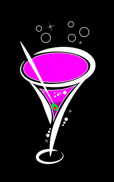 Vector pink martini