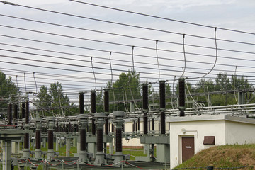high voltage transformer station energy