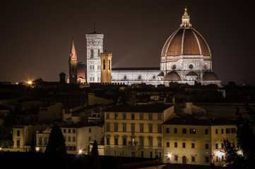 Fototapeta premium Florence by Night. Landscape from Piazzale Michelangelo 
