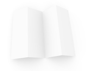 Blank white Paper quad fold - 86922296