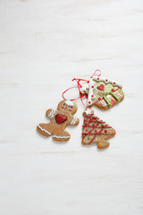 Christmas cookies on a white background