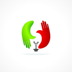 creative bulb idea vector illustration 