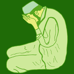 doodles of praying man