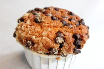  Chocolate chip muffin unhealthy food  closeup