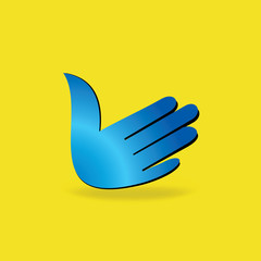 creative hand concept vector illustration 