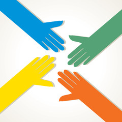 creative hand concept vector illustration 