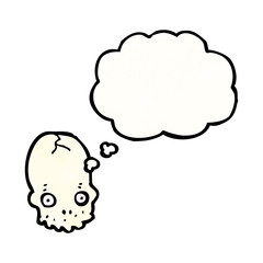 spooky skull cartoon