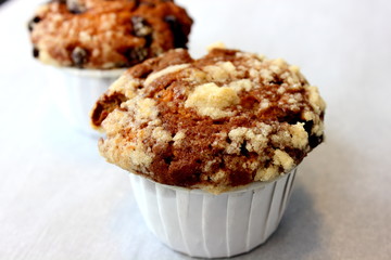 Chocolate chip muffin unhealthy food  closeup