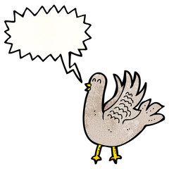 cartoon bird flapping wings