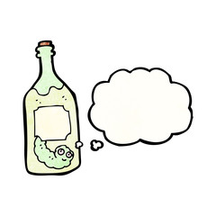  cartoon tequila bottle with worm