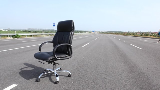 Modern Chair on the Road