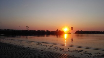 Cesenatico alba in spiaggia