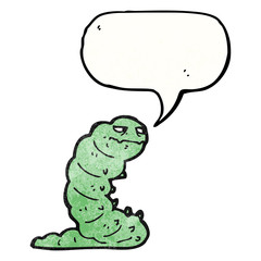 cranky cartoon caterpillar