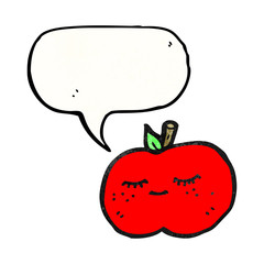 cute apple cartoon