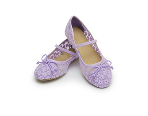 Ballet shoes isolated on the white