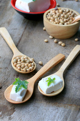 Soybeans and tofu
