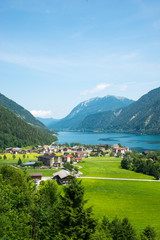 Achensee, Austria / Alpine lake in Tyrol, Austria - obrazy, fototapety, plakaty