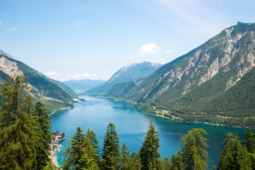 Fototapeta na wymiar Achensee, Austria / Alpine lake in Tyrol, Austria