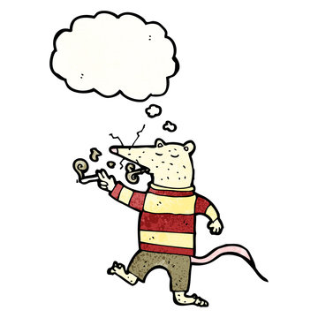 recommend clip art: cartoon white rat smoking cigarette