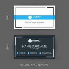Fototapeta na wymiar Creative and Clean Vector Business Card Template