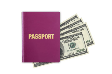 Passport on Dollar Banknotes