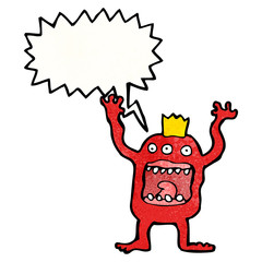 cartoon shrieking monster