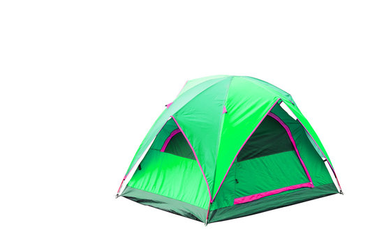 Isolated green dome tent