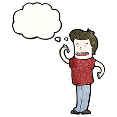 cartoon confident man