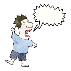 cartoon shrieking man cartoon