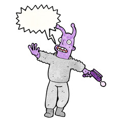 cartoon alien space man