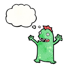 cartoon little swamp monster