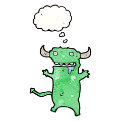 cartoon devil with thought bubble