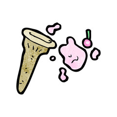 spilled ice cream cartoon