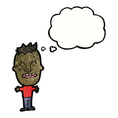 big head boy cartoon