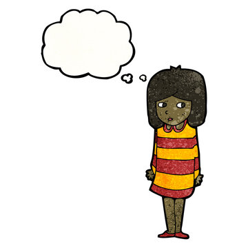 suspiscious girl cartoon
